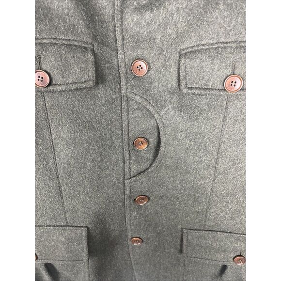 Vistula Green Wool Military Style Jacket EU mens 52 Slim Italian Steampunk - Picture 3 of 16